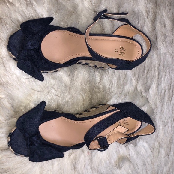 H&M Navy blue Wedge Espadrille sandals - Picture 6 of 6